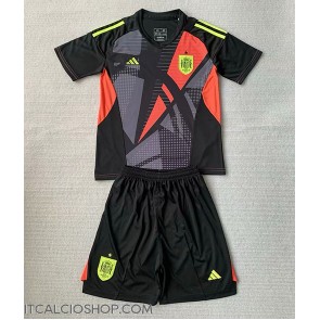 Spagna Portiere Prima Maglia Bambino Europei 2024 Manica Corta (+ Pantaloni corti)